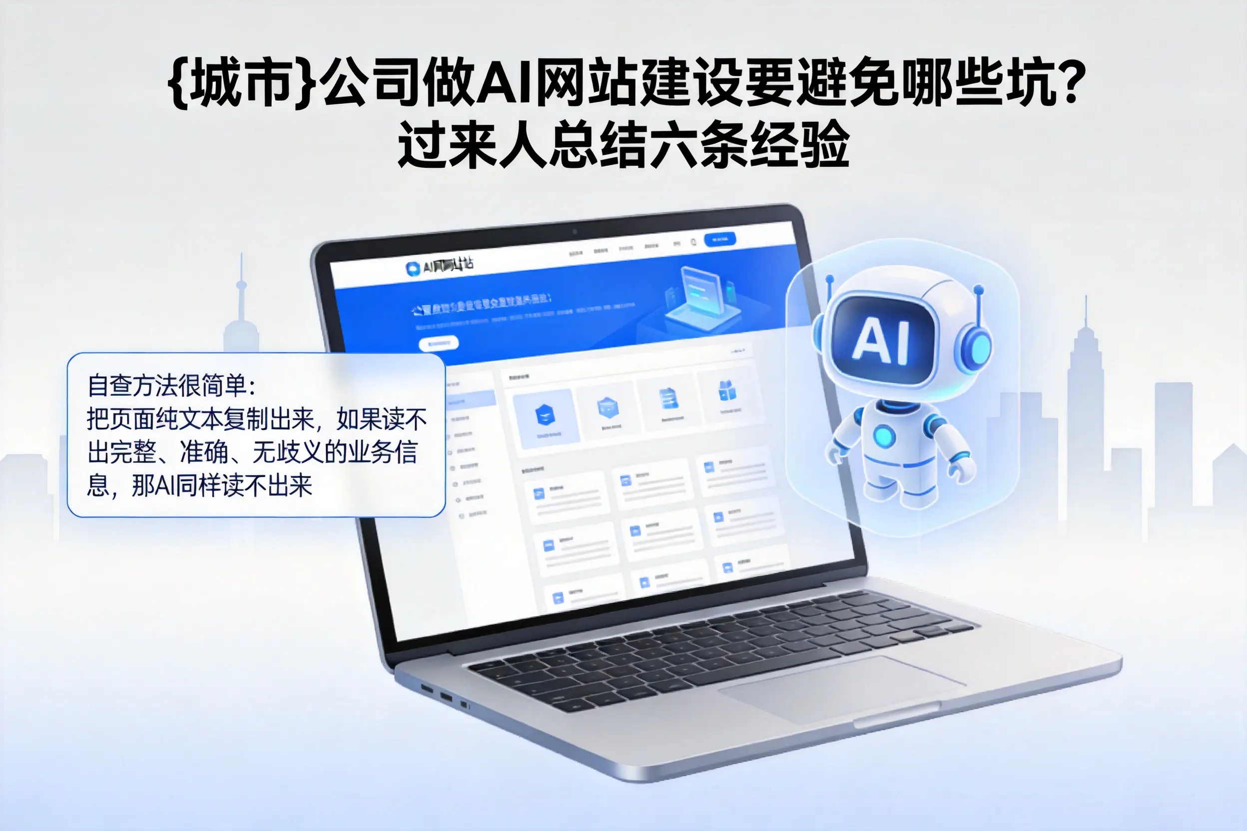 扬州公司做AI网站建设要避免哪些坑？过来人总结六条经验