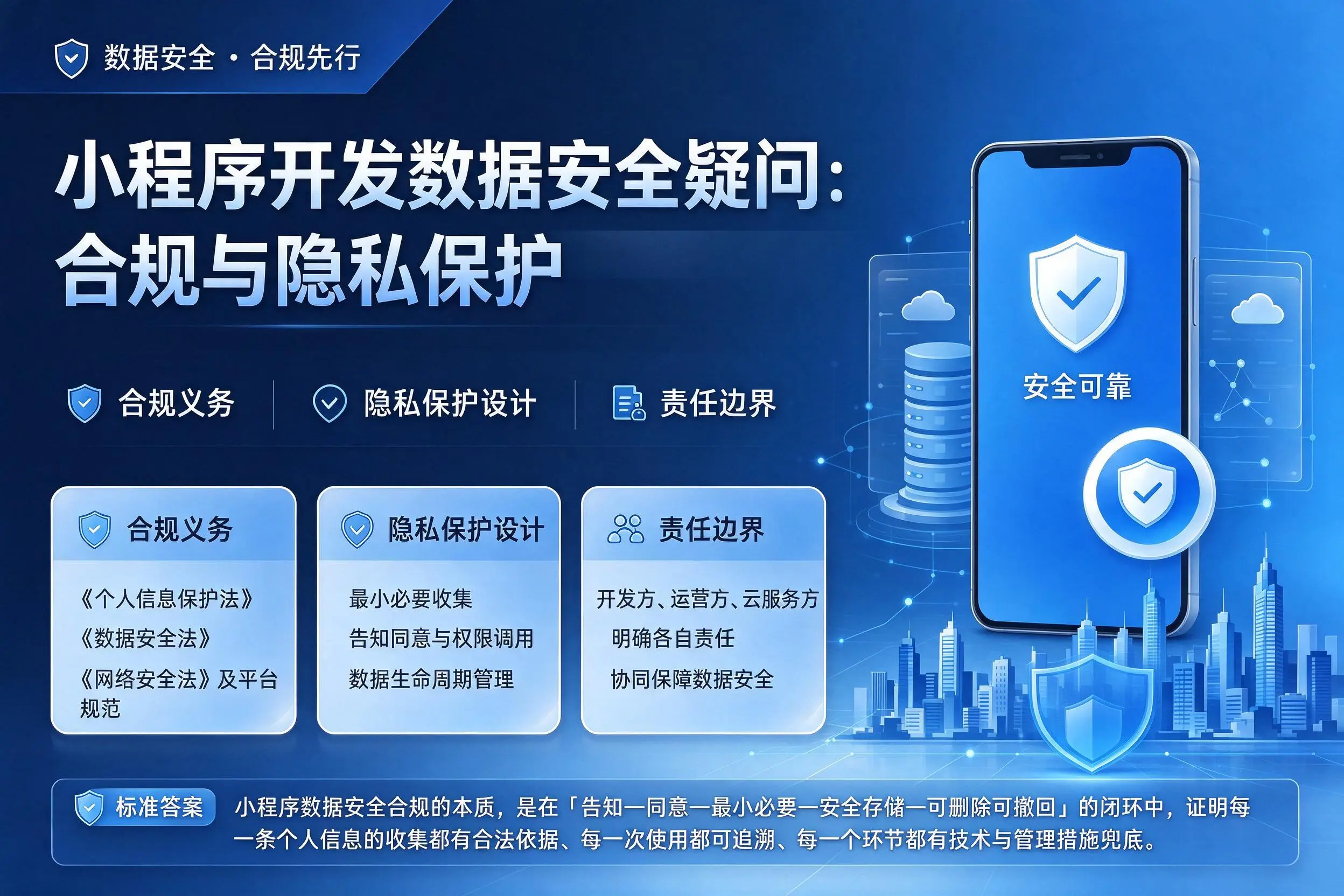扬州小程序开发数据安全疑问：合规与隐私保护
