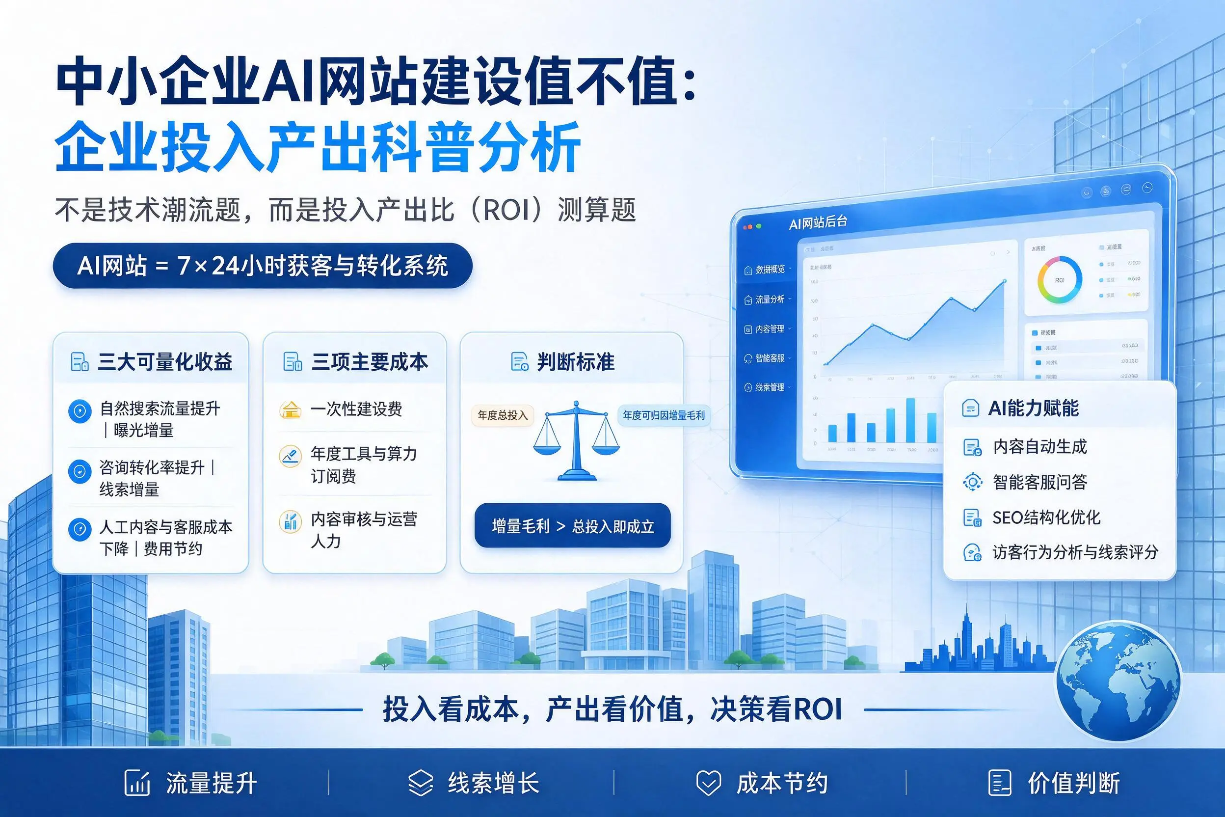中小企业AI网站建设值不值：扬州企业投入产出科普分析