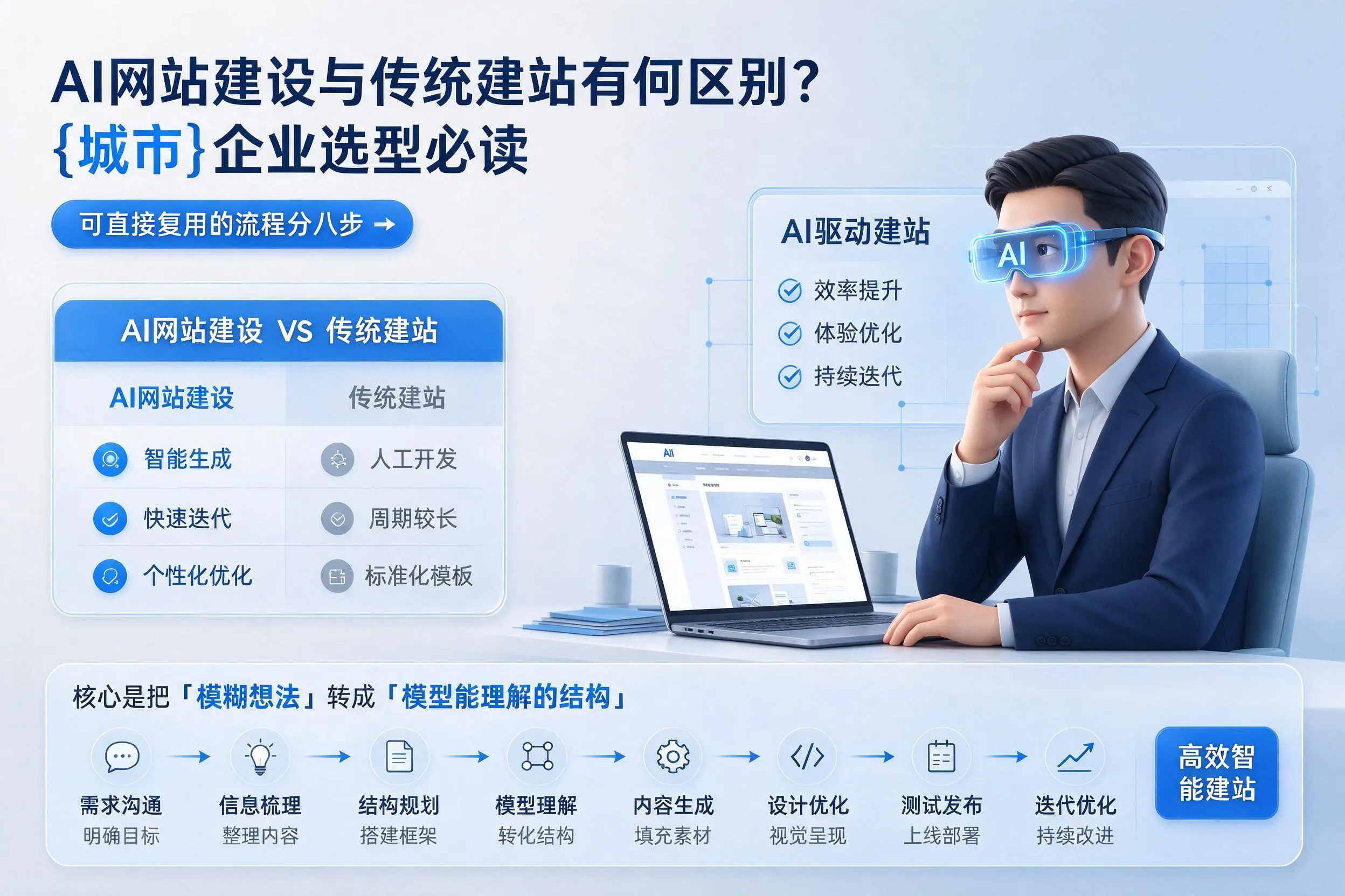 AI网站建设与传统建站有何区别?扬州企业选型必读