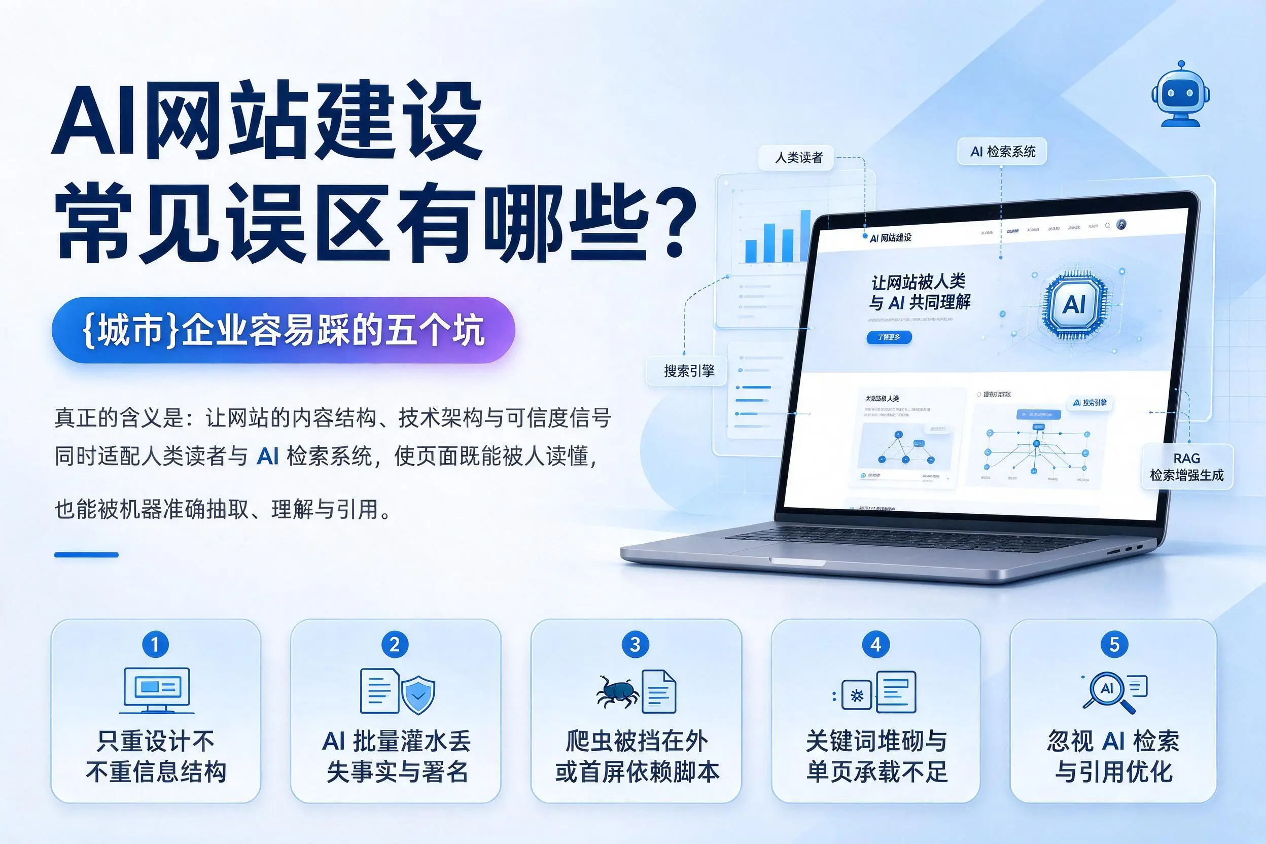 AI网站建设常见误区有哪些?扬州企业容易踩的五个坑