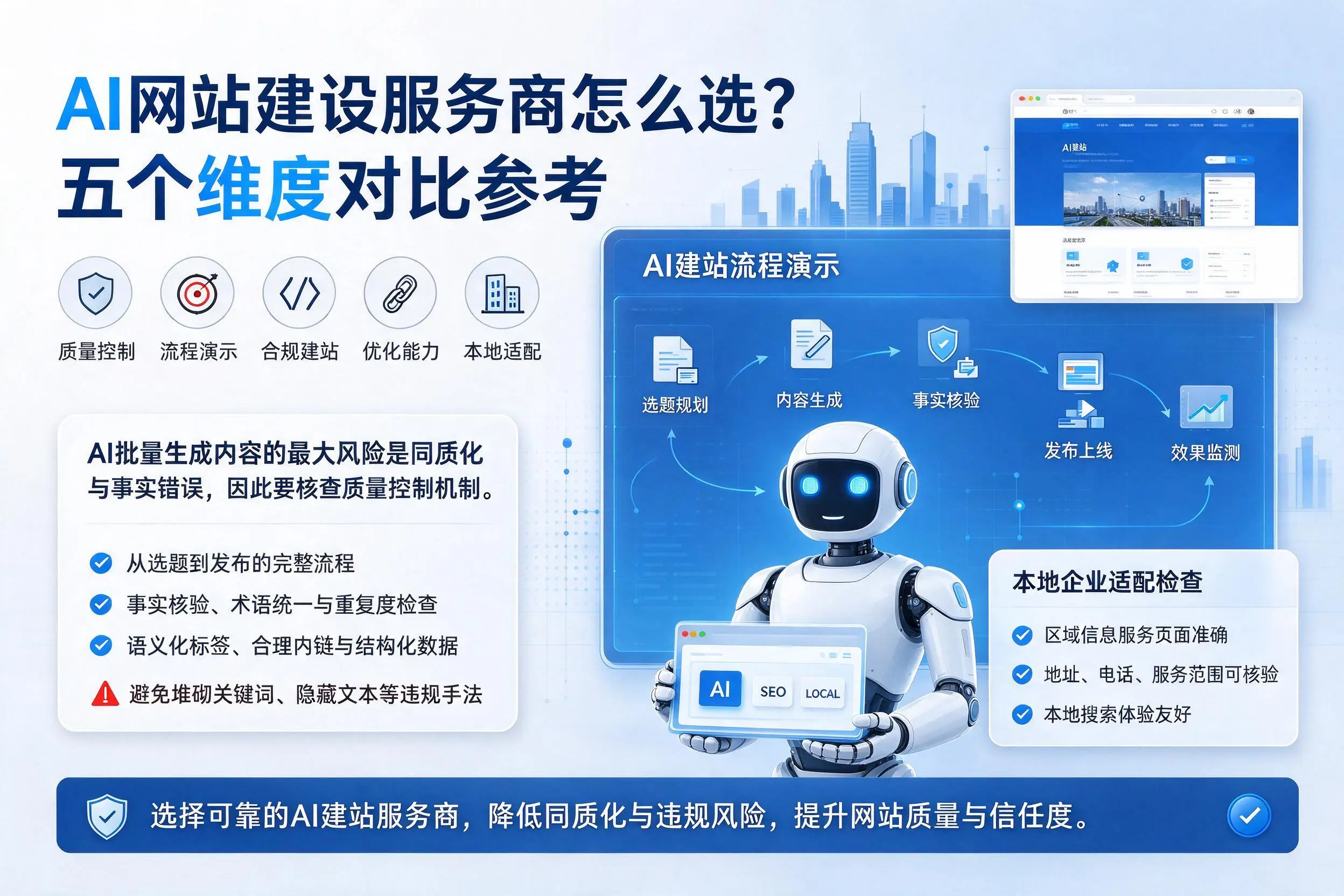 扬州AI网站建设服务商怎么选？五个维度对比参考