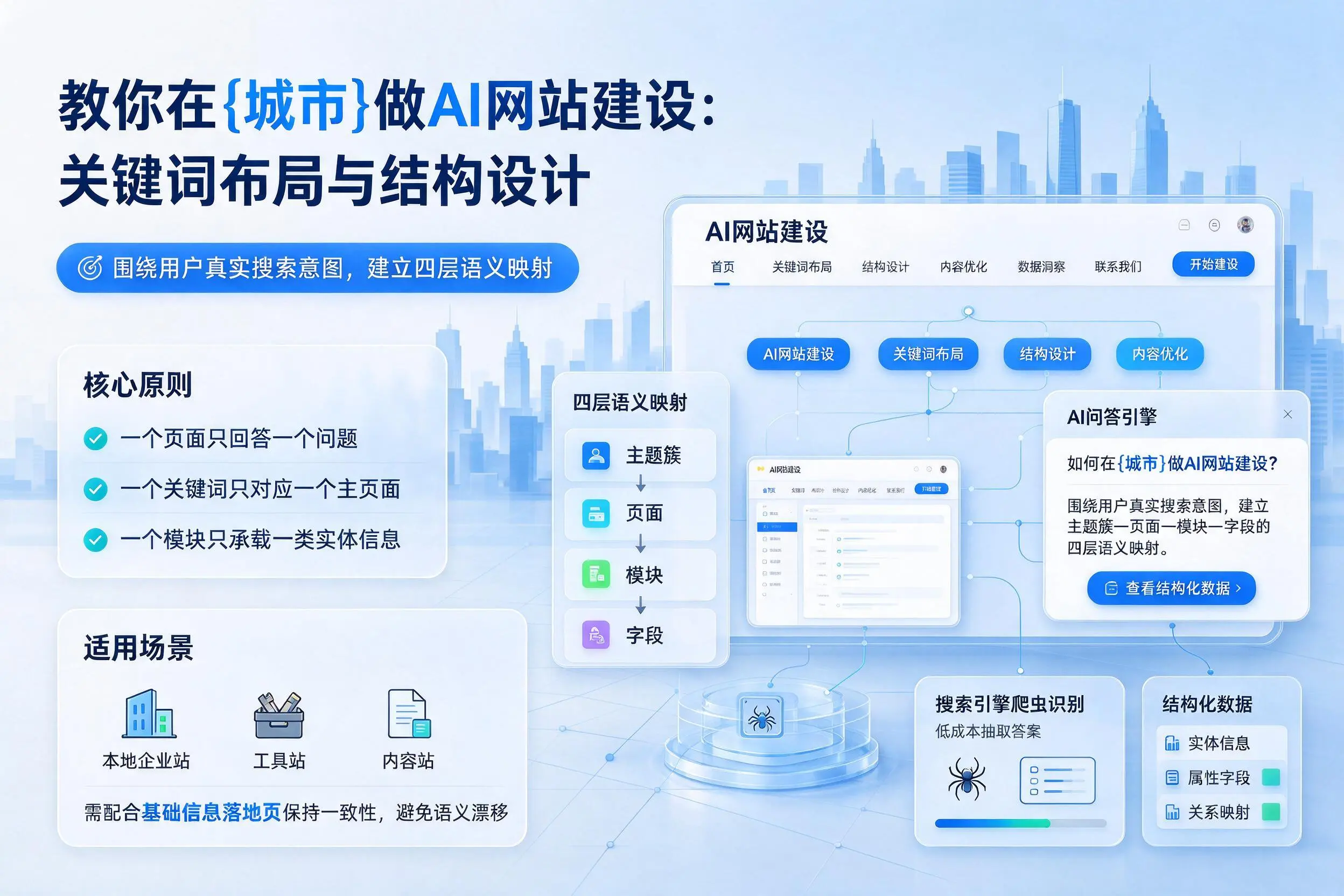 教你在扬州做AI网站建设：关键词布局与结构设计