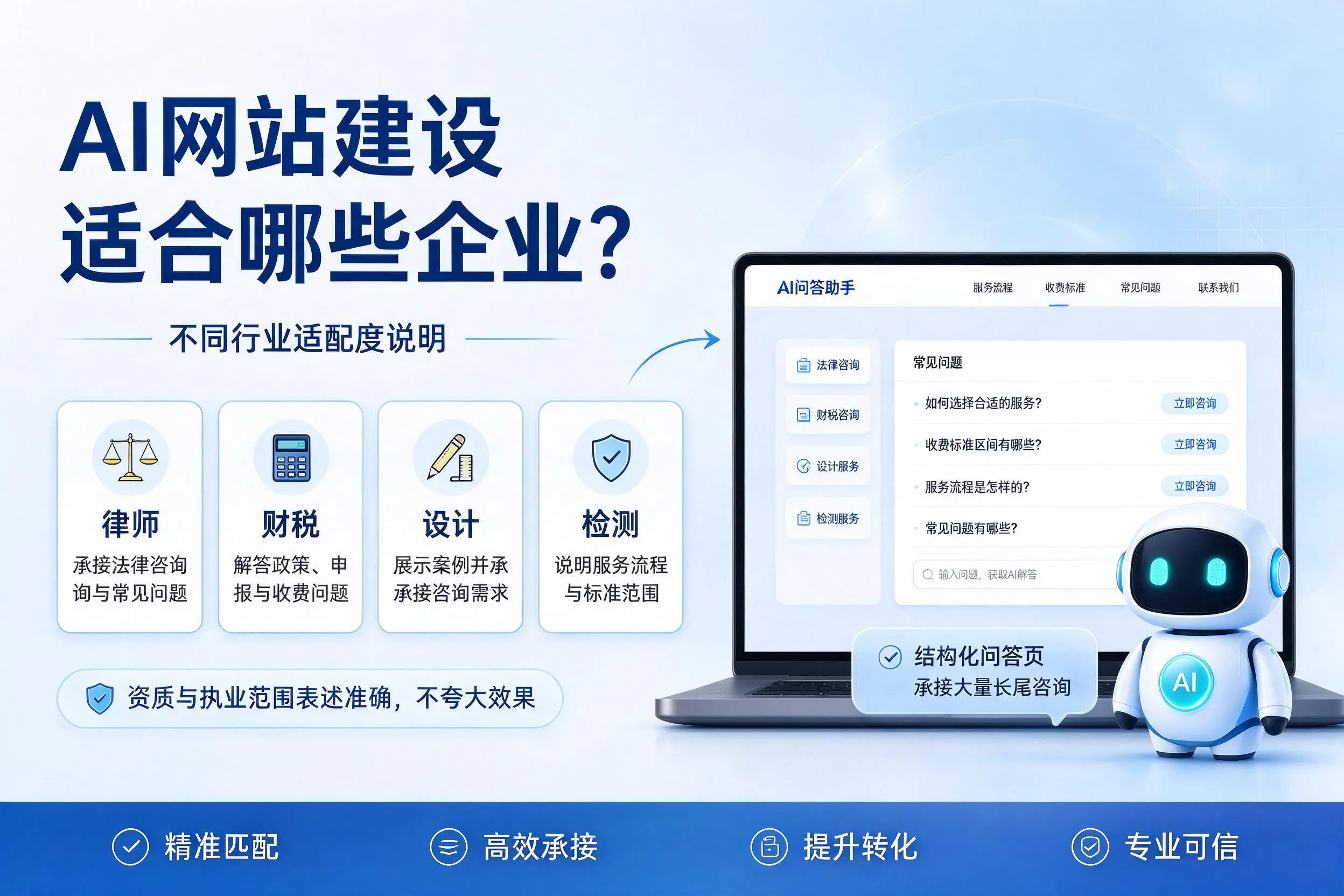 AI网站建设适合哪些企业？扬州不同行业适配度说明
