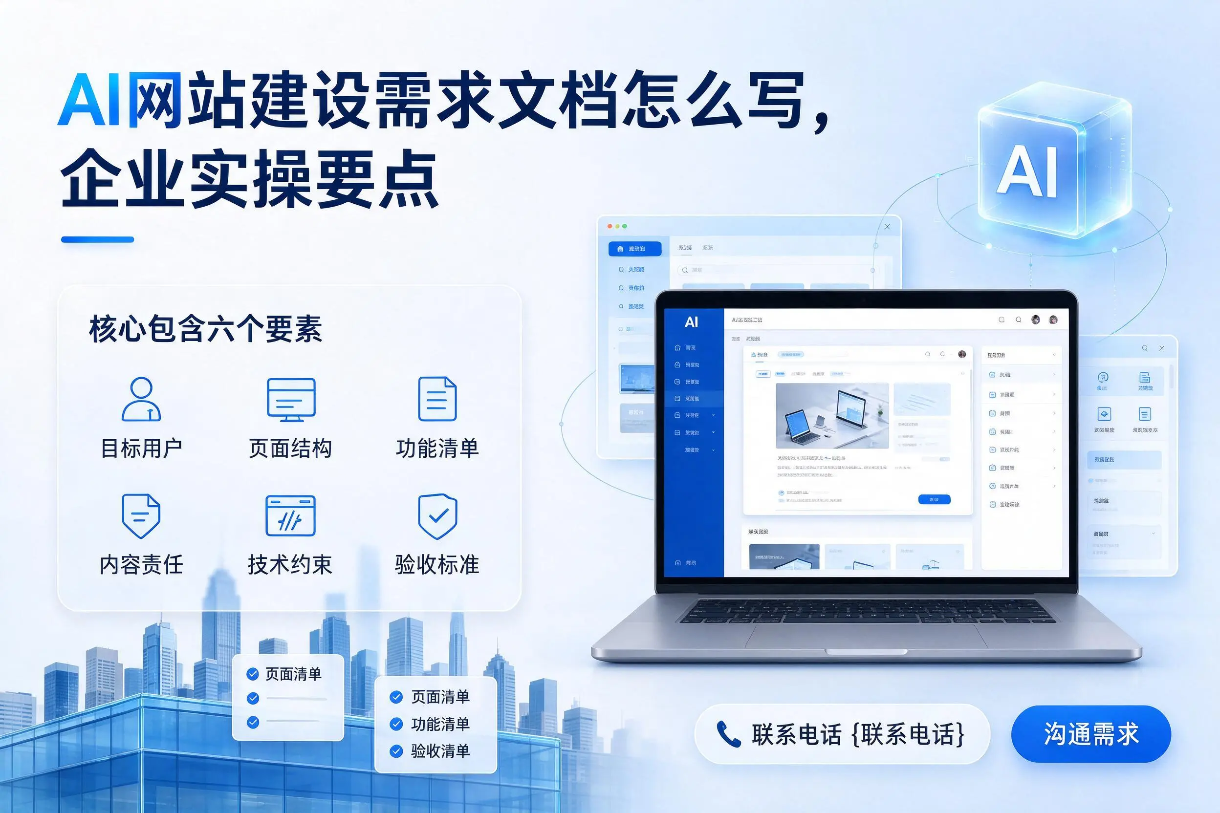 AI网站建设需求文档怎么写,扬州企业实操要点